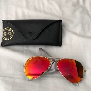 RAY-BAN aviator flash lenses POLARIZED